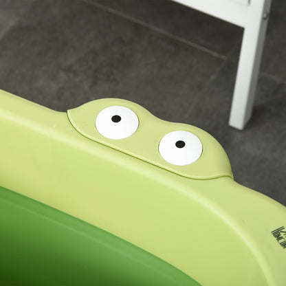 Foldable Baby Bath for 0-6 Years Capacity 105L 75.3x55.4x43 cm Portable Children's Bathtub with Non-Slip Legs and Drain Hole Load 50 kg Green