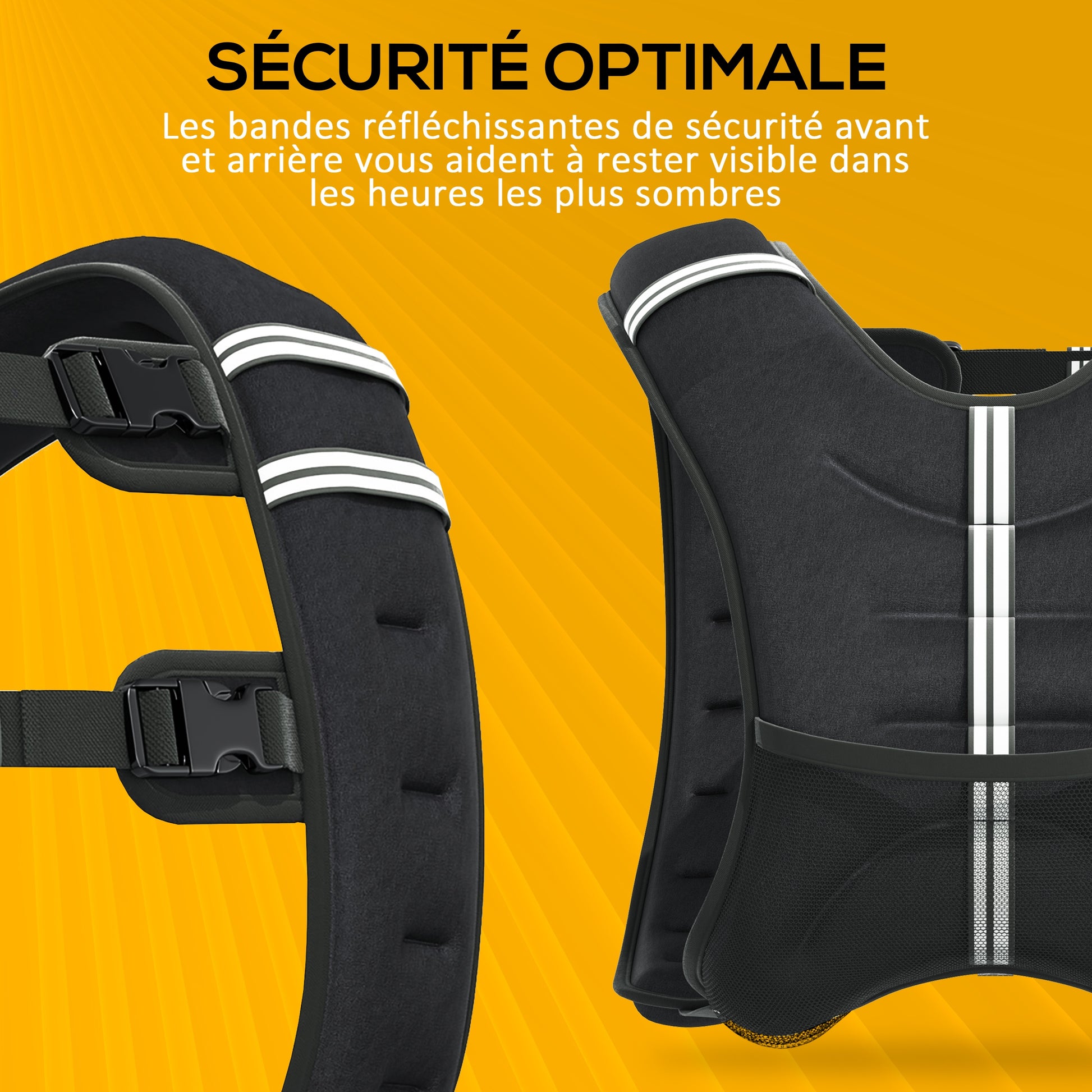 5 kg Weighted Vest, Weighted Jacket for Men and Women, with Storage Pocket, for Running, Training, Oxford Fabric, Metal Sand, Black