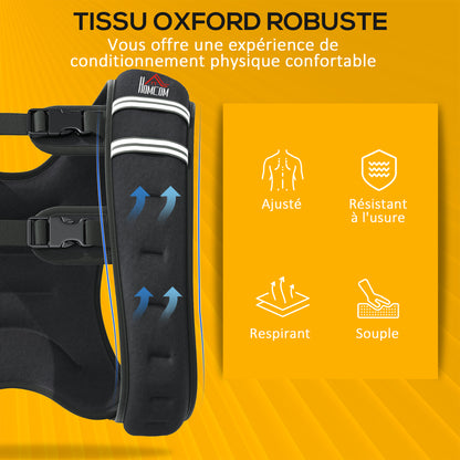 5 kg Weighted Vest, Weighted Jacket for Men and Women, with Storage Pocket, for Running, Training, Oxford Fabric, Metal Sand, Black