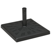 Umbrella Stand 19 kg Square Umbrella Holder, Umbrella Weight, Stand for Umbrella 32/38/48mm Pole Diameter, for Balcony, Terrace, Garden, Black