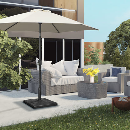 Umbrella Stand 19 kg Square Umbrella Holder, Umbrella Weight, Stand for Umbrella 32/38/48mm Pole Diameter, for Balcony, Terrace, Garden, Black