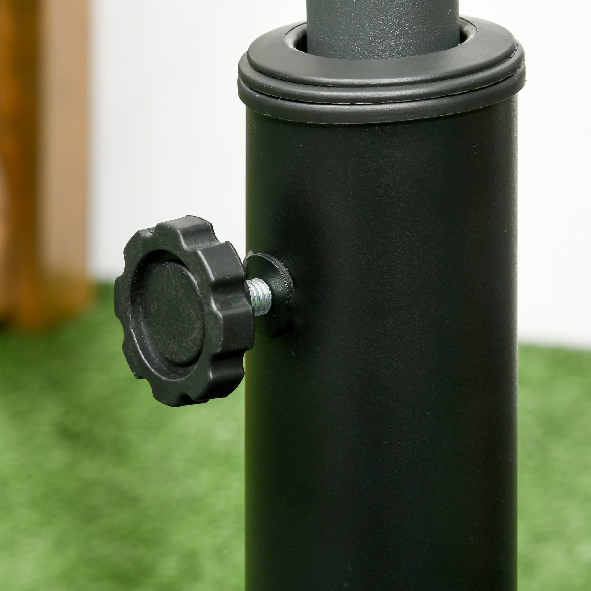 Umbrella Stand 19 kg Square Umbrella Holder, Umbrella Weight, Stand for Umbrella 32/38/48mm Pole Diameter, for Balcony, Terrace, Garden, Black