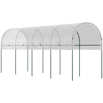 Garden Greenhouse, Tomato Greenhouse, Reinforced Cover, Steel Structure, for Vegetables Plants Flowers, Outdoor, 400 x 120 x 170 cm, Transparent