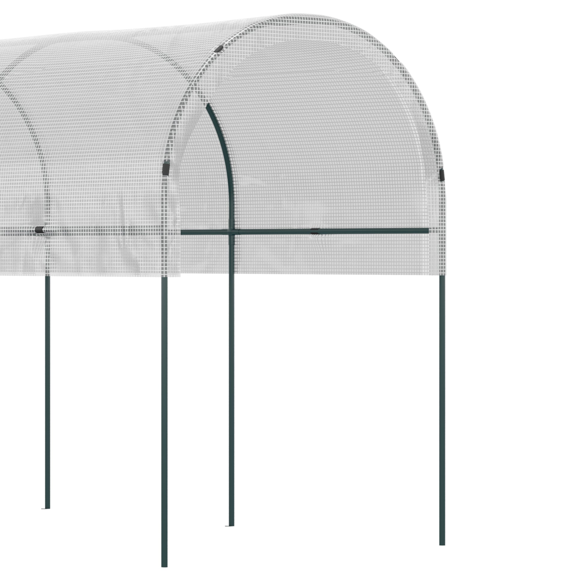 Garden Greenhouse, Tomato Greenhouse, Reinforced Cover, Steel Structure, for Vegetables Plants Flowers, Outdoor, 400 x 120 x 170 cm, Transparent