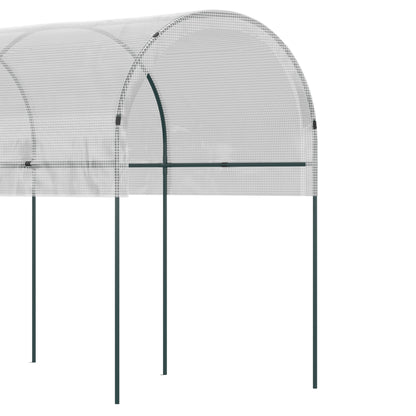 Garden Greenhouse, Tomato Greenhouse, Reinforced Cover, Steel Structure, for Vegetables Plants Flowers, Outdoor, 400 x 120 x 170 cm, Transparent