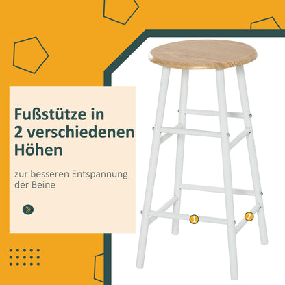 Bar Table Set Bar Table with 2 Bar Stools Dining Set Kitchen Table with Storage Shelf Dining Table for Dining Room, Kitchen, White