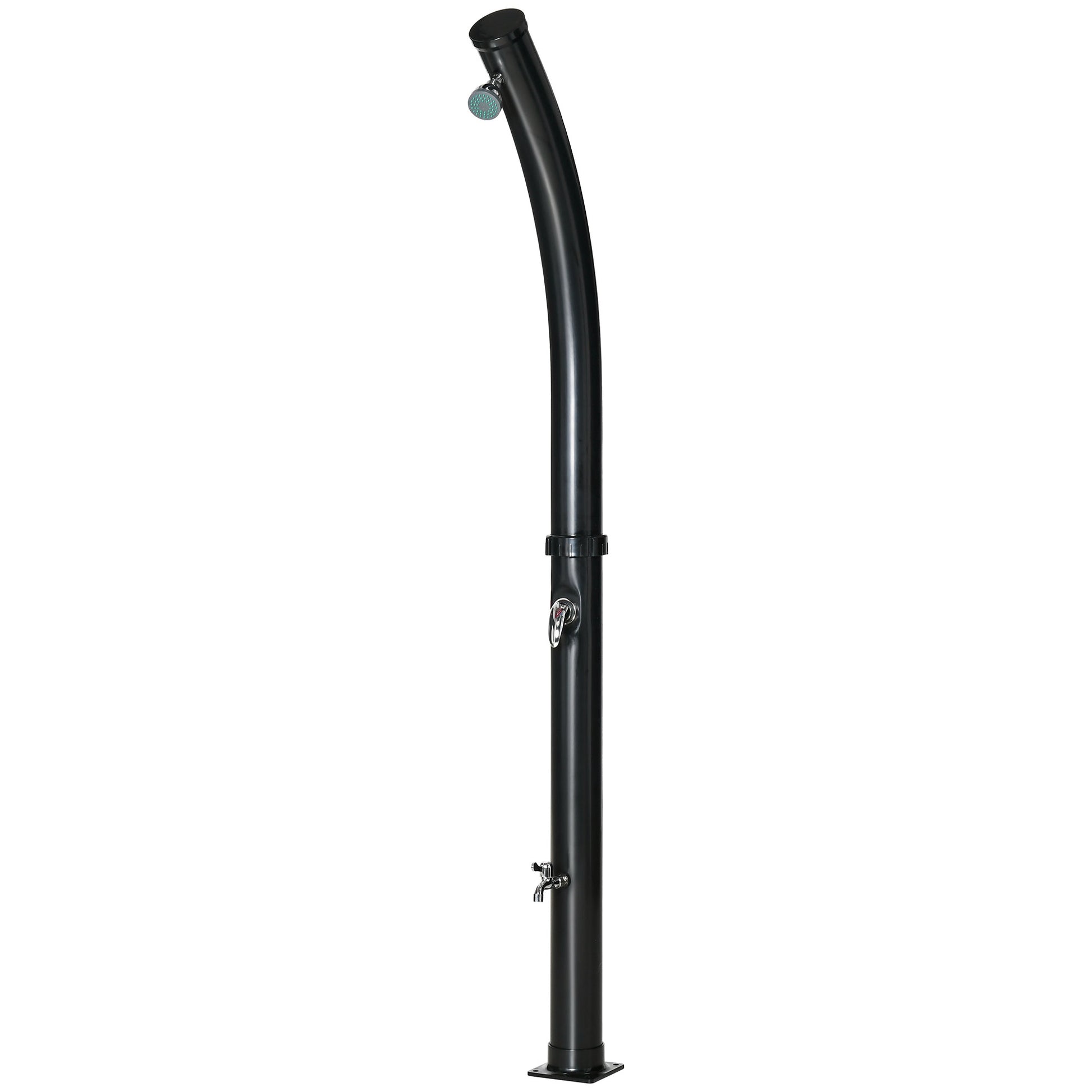 Outdoor Solar Shower, 20 liters garden solar shower, adjustable water temperature up to 60℃, for camping pool beach, black