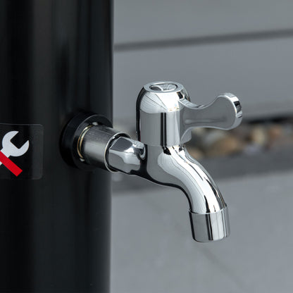 Outdoor Solar Shower, 20 liters garden solar shower, adjustable water temperature up to 60℃, for camping pool beach, black