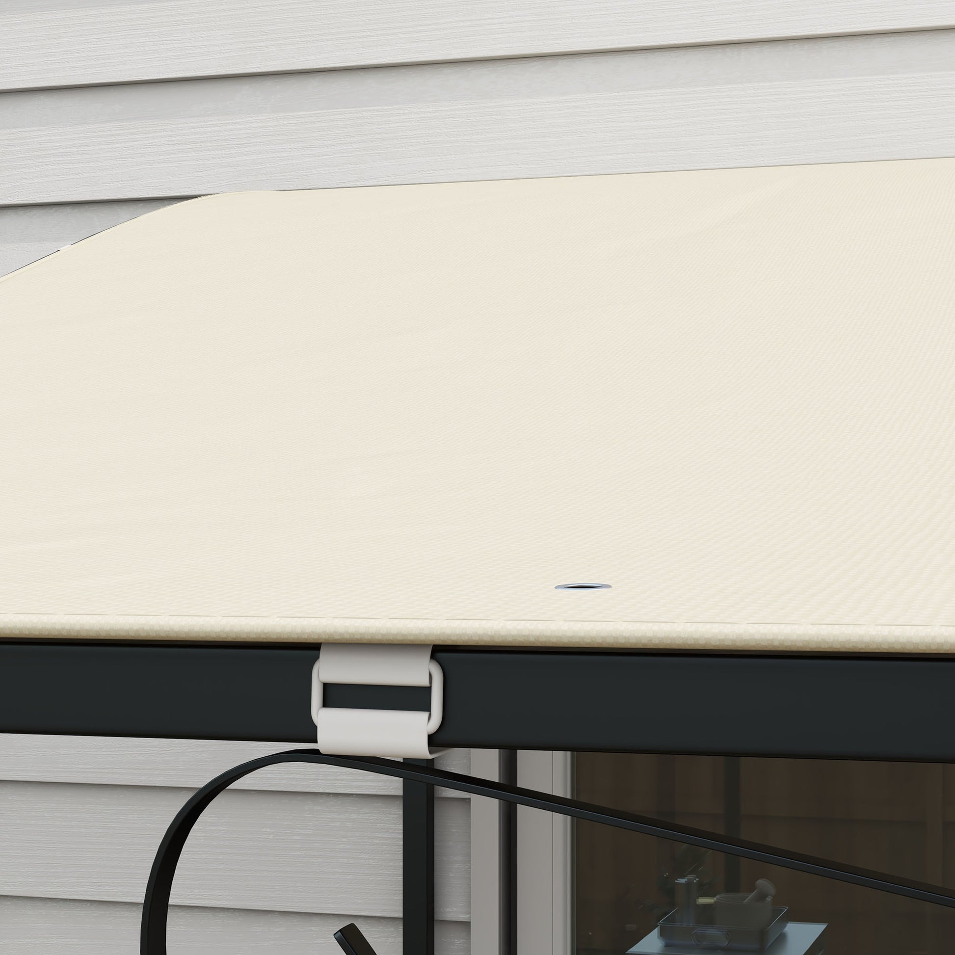Replacement Canopy for Garden Pergola 2.5x3 m with 8 Drainage Holes, Hooks, and Rings, Polyester Gazebo Pergola Cover, 297x243 cm, Beige