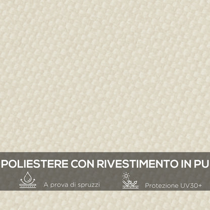 Replacement Canopy for Garden Pergola 2.5x3 m with 8 Drainage Holes, Hooks, and Rings, Polyester Gazebo Pergola Cover, 297x243 cm, Beige