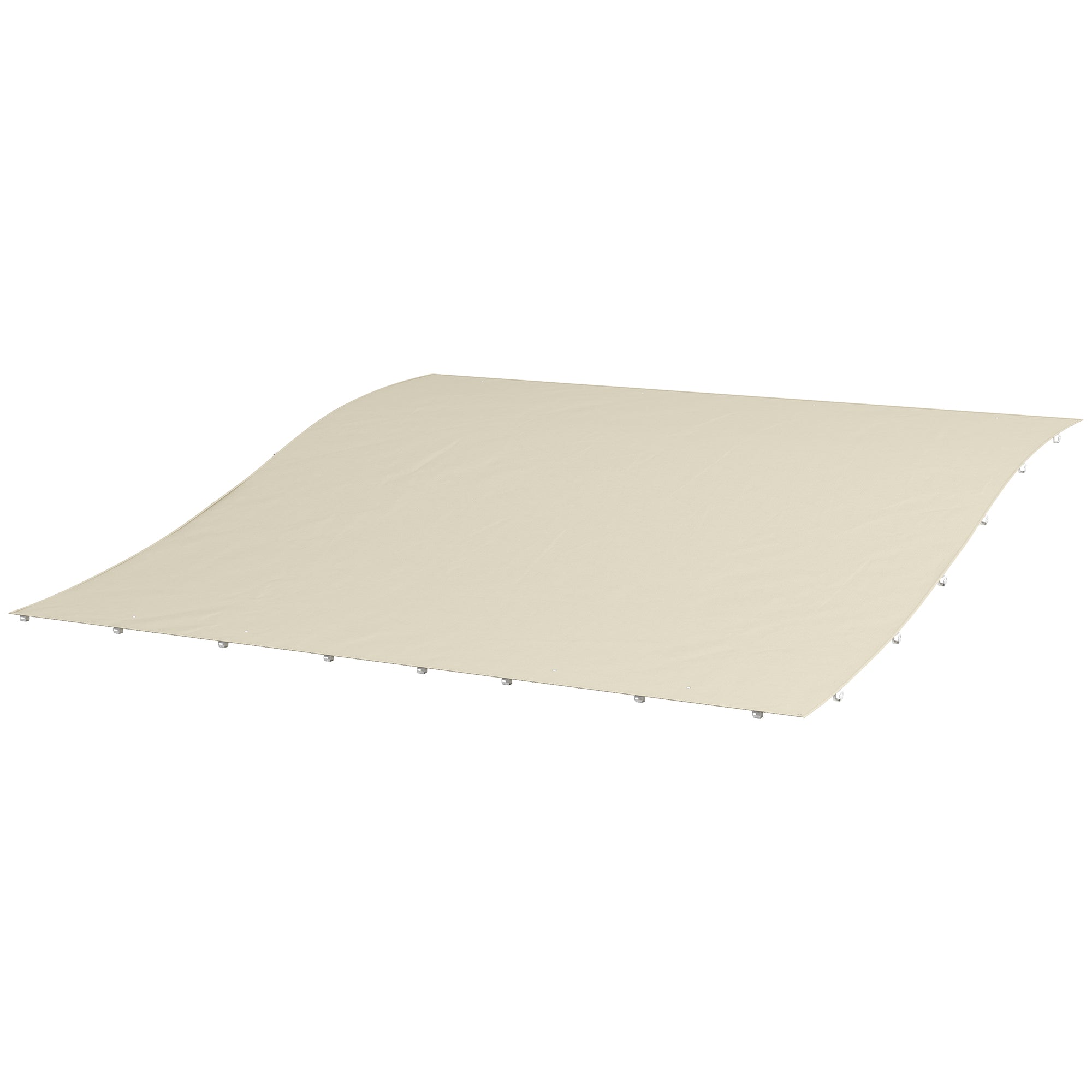 Replacement Canopy for Garden Pergola 2.5x3 m with 8 Drainage Holes, Hooks, and Rings, Polyester Gazebo Pergola Cover, 297x243 cm, Beige