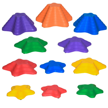 Balance Stones for Children 11 Pieces Non-Slip Stackable Balancing Stones for Promoting Balance Coordination, River Stones 3-8 Years Stepping Stones for Indoors Outdoors