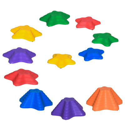 Balance Stones for Children 11 Pieces Non-Slip Stackable Balancing Stones for Promoting Balance Coordination, River Stones 3-8 Years Stepping Stones for Indoors Outdoors