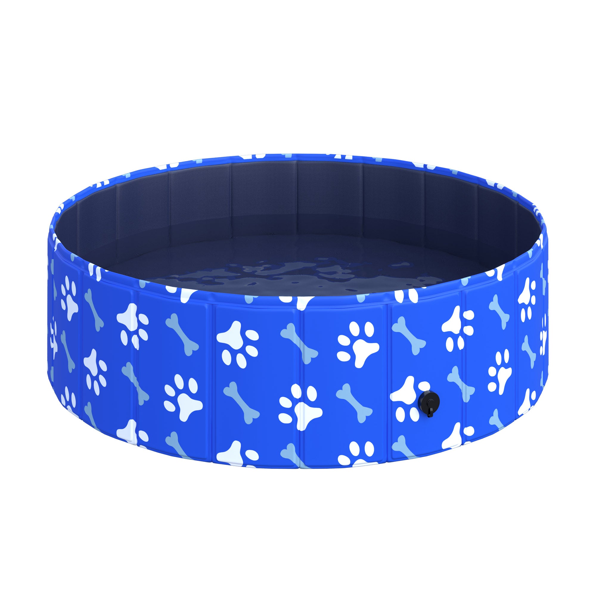 Small Size Dog Hard Pool 35kg in Hard Plastic and Non-Slip for Garden or Indoors, Blue Φ100x30cm