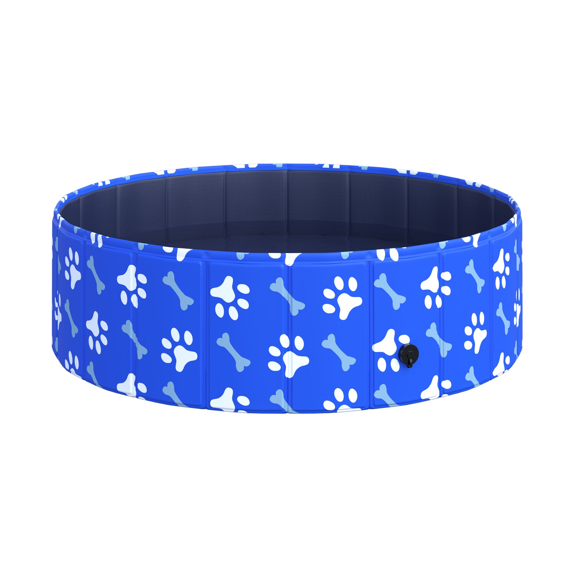 Small Size Dog Hard Pool 35kg in Hard Plastic and Non-Slip for Garden or Indoors, Blue Φ100x30cm