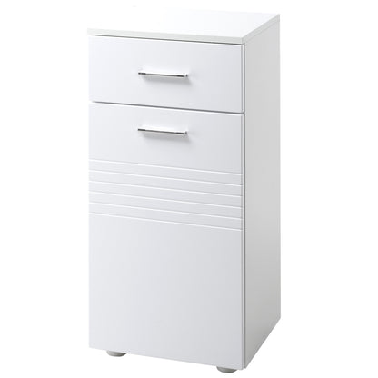 Bathroom Storage Cabinet Floor Cabinet with Door Drawer and Adjustable Shelf for Living Room Bedroom Bathroom 35x30x77.5 cm White