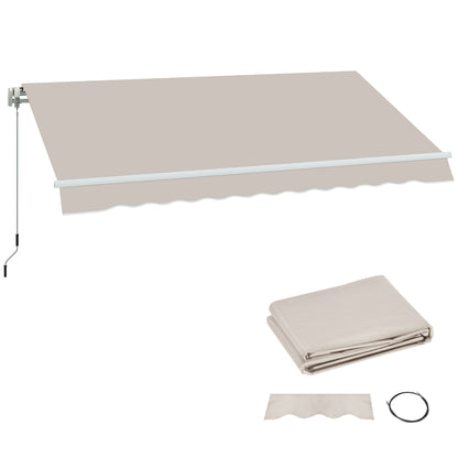Replacement Canopy for 2.8x2.5 m Canopy UV 50+ Protection Waterproof Replacement Fabric for Patio Terrace Garden Cream