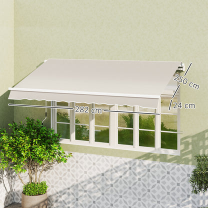 Replacement Canopy for 2.8x2.5 m Canopy UV 50+ Protection Waterproof Replacement Fabric for Patio Terrace Garden Cream
