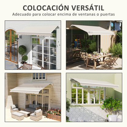 Replacement Canopy for 2.8x2.5 m Canopy UV 50+ Protection Waterproof Replacement Fabric for Patio Terrace Garden Cream