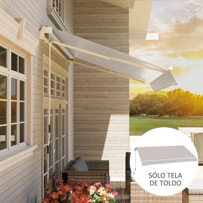 Replacement Canopy for 2.8x2.5 m Canopy UV 50+ Protection Waterproof Replacement Fabric for Patio Terrace Garden Cream
