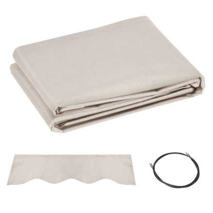 Replacement Canopy for 2.8x2.5 m Canopy UV 50+ Protection Waterproof Replacement Fabric for Patio Terrace Garden Cream