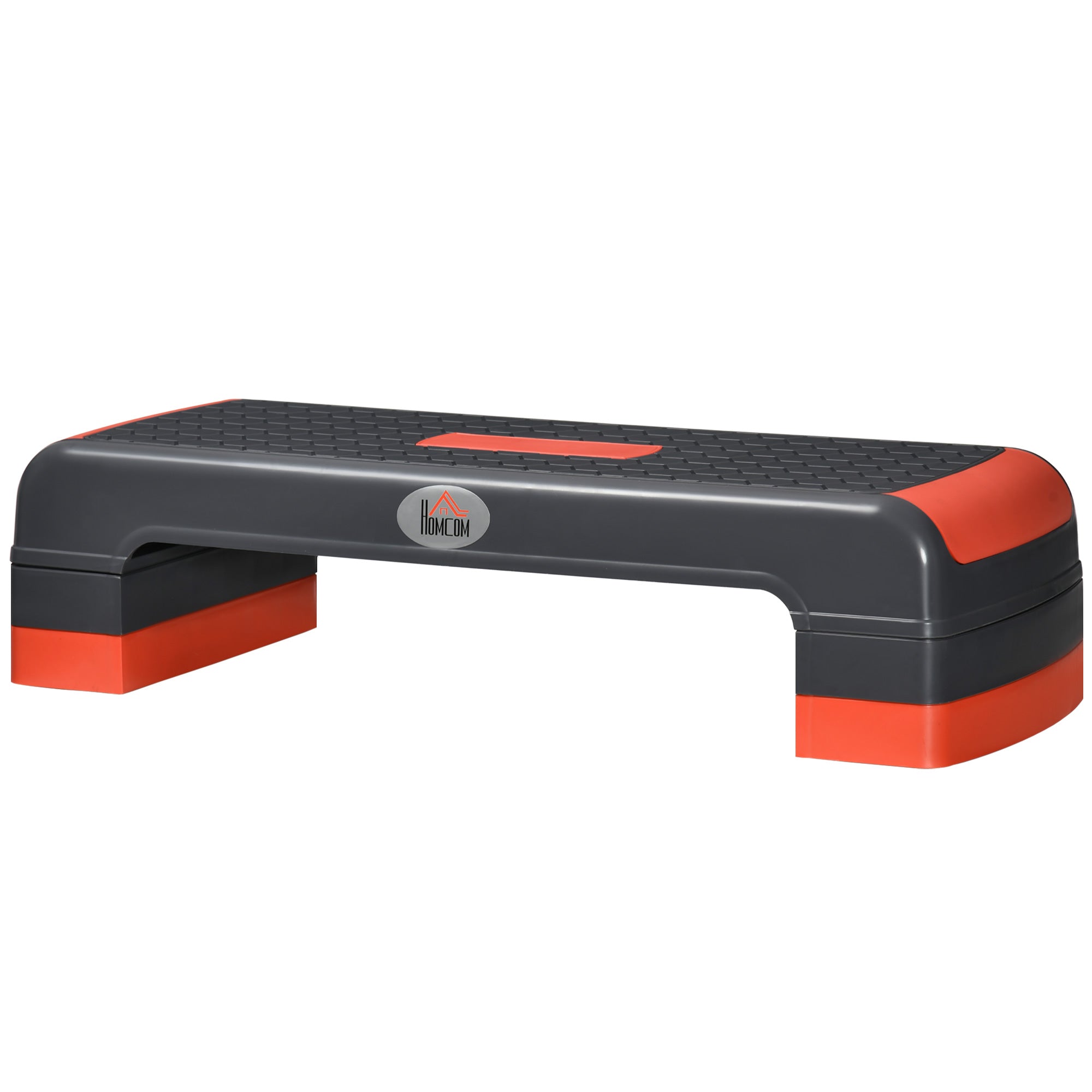 Aerobic Stepper Step Board adjustable height Fitness Home Trainer with 3 Levels (10/15/20 cm) Indoor Outdoor Capacity up to 150 kg 78 x 28 x 10-20 cm Red