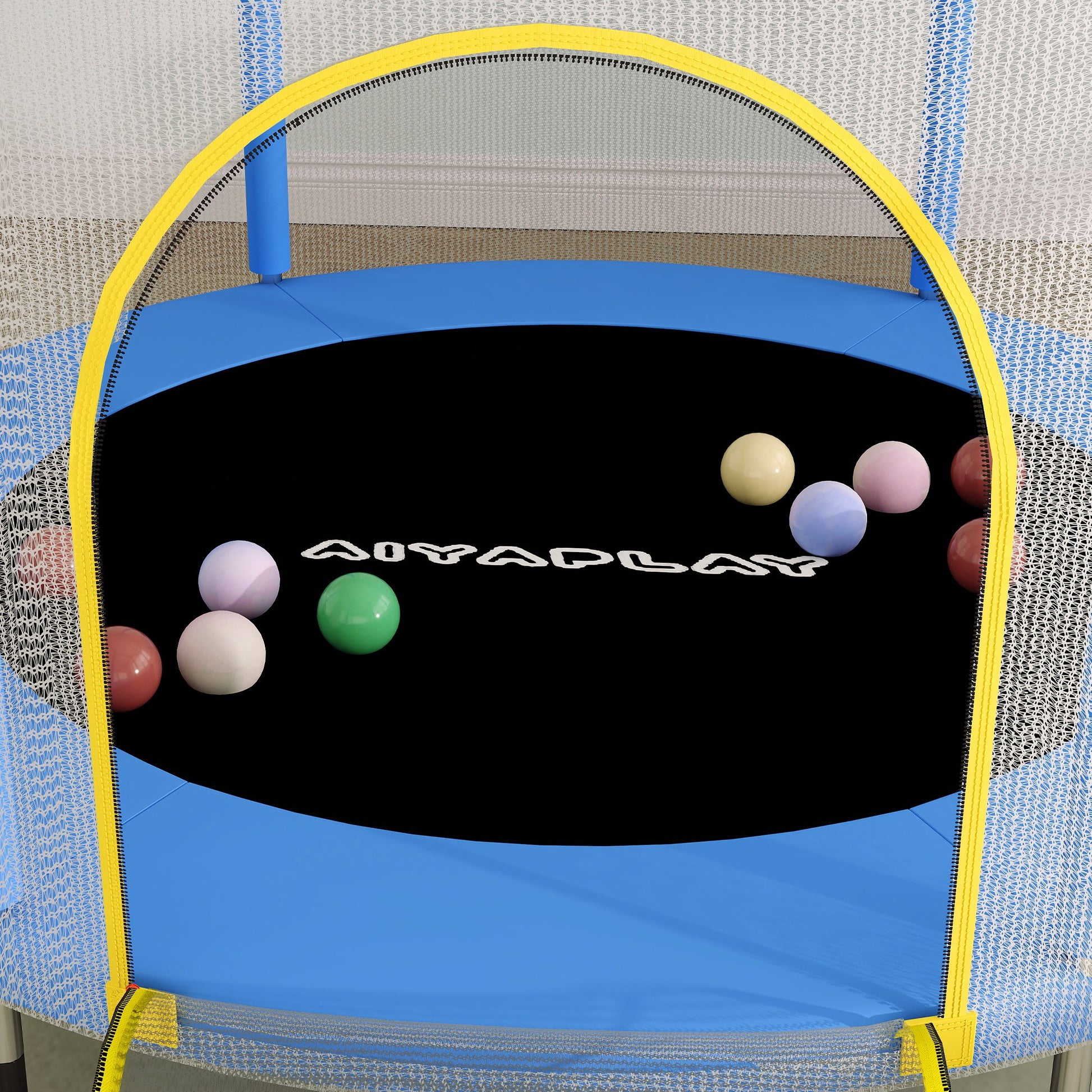 Kids Trampoline Ø140cm Outdoor Trampoline for Kids with Safety Net, Zipper, Elastic Rope, Edge Cover, Garden Trampoline for Indoor and Outdoor