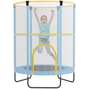 Kids Trampoline Ø140cm Outdoor Trampoline for Kids with Safety Net, Zipper, Elastic Rope, Edge Cover, Garden Trampoline for Indoor and Outdoor