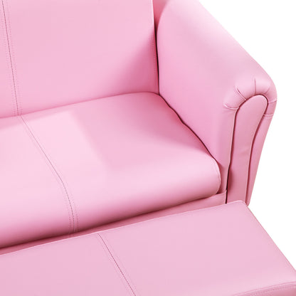 Children's Armchair with Footstool, Kid's Couch with Stool, Children's Sofa, Sofa Armchair, Pink 83 x 42 x 41 cm