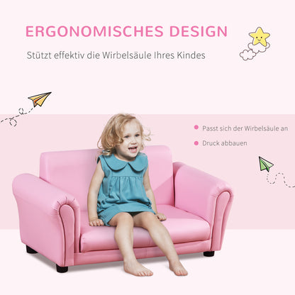 Children's Armchair with Footstool, Kid's Couch with Stool, Children's Sofa, Sofa Armchair, Pink 83 x 42 x 41 cm