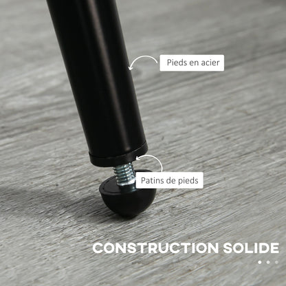 Set of 2 dining chairs kitchen chairs in loop wool effect fabric living room chairs with black steel legs - 55 x 62 x 80 cm beige black