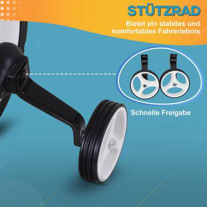 Kids Balance Bike, Learn-to-Ride Bike, Kids Bike, 2-in-1, Children's Bike with Training Wheels and Pedals, 2-5 Years, Adjustable Seat Height, PP, Red, 85 x 36 x 54 cm