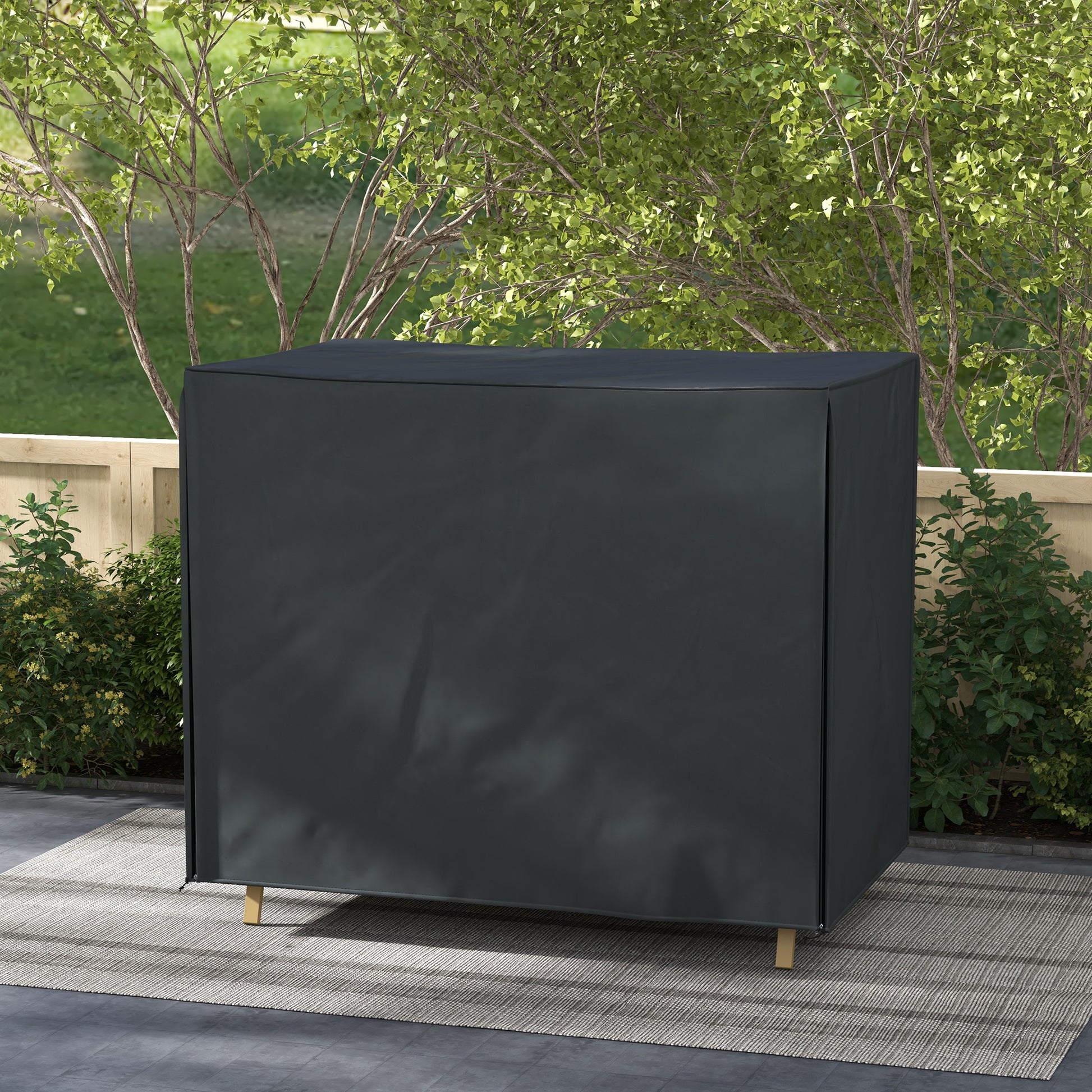 Garden Swing Cover 3 Seater, Waterproof Anti UV Swing Cover, 220x125x172 cm, Black
