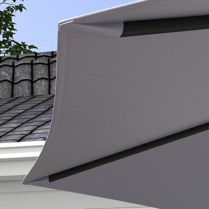 3m Replacement Umbrella Canopy Gray Patio Umbrella Replacement Canopy with Top Vent Polyester Outdoor Umbrella Cover Gray