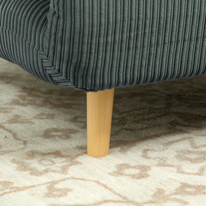 2-in-1 Sleep Sofa Sleeper Chair Adjustable Folding Mattress Guest Bed in Corduroy Look, for Bedroom, Living Room Green 82 x 89 x 83 cm