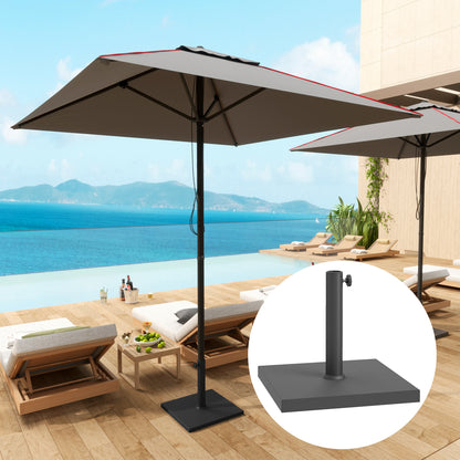 Umbrella Base Stand with Cement Filling for Square Umbrellas Posts Ø38/48 mm Black