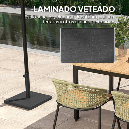 Umbrella Base Stand with Cement Filling for Square Umbrellas Posts Ø38/48 mm Black