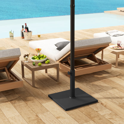 Umbrella Base Stand with Cement Filling for Square Umbrellas Posts Ø38/48 mm Black