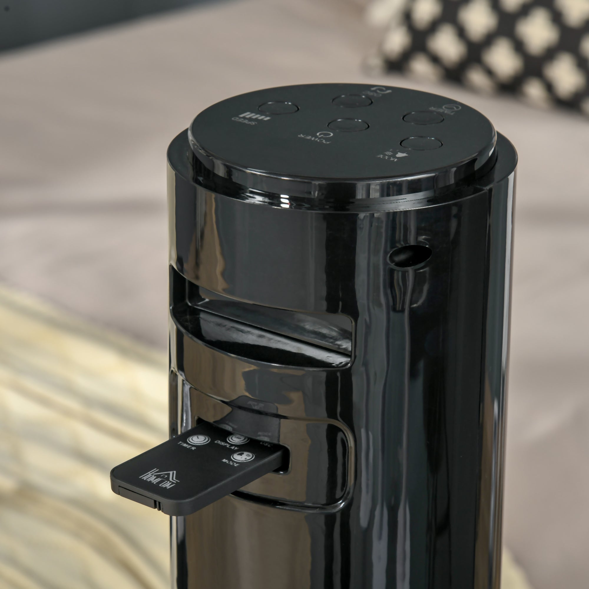 Quiet Tower Fan 45W, Bedroom Tower Fan with 3 Modes 3 Speeds, Remote Control, 70° Oscillation, 12H Timer, LED Display, 117cm, Black