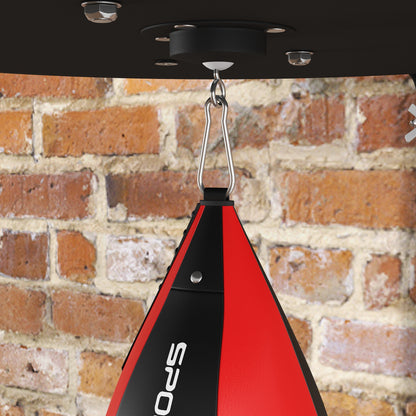 SPORTNOW Wall-Mounted Boxing Platform with Speed Bag Punching Bag for Boxing Training, Adjustable Height 360° Swivel Black and Red