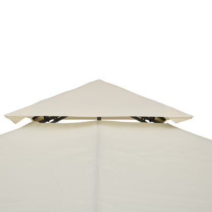 Replacement Roof for Pavilion 3x3m Water-repellent Pavilion Roof for Metal Pavilion Pavilion Replacement Roof Garden Pavilion Party Tent Garden Tent Polyester Cream White
