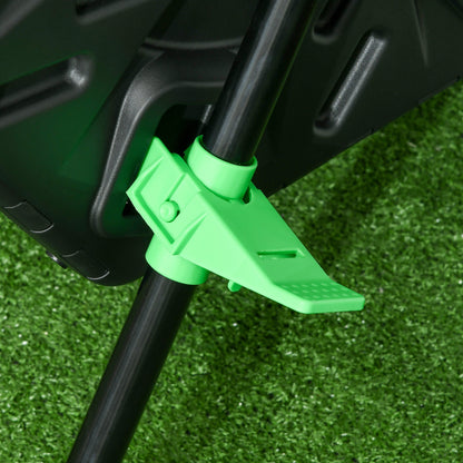 130L Dual Chamber Rotating Composter Garden Compost Bin with Ventilation Openings and Steel Legs 67x60x77 cm Black