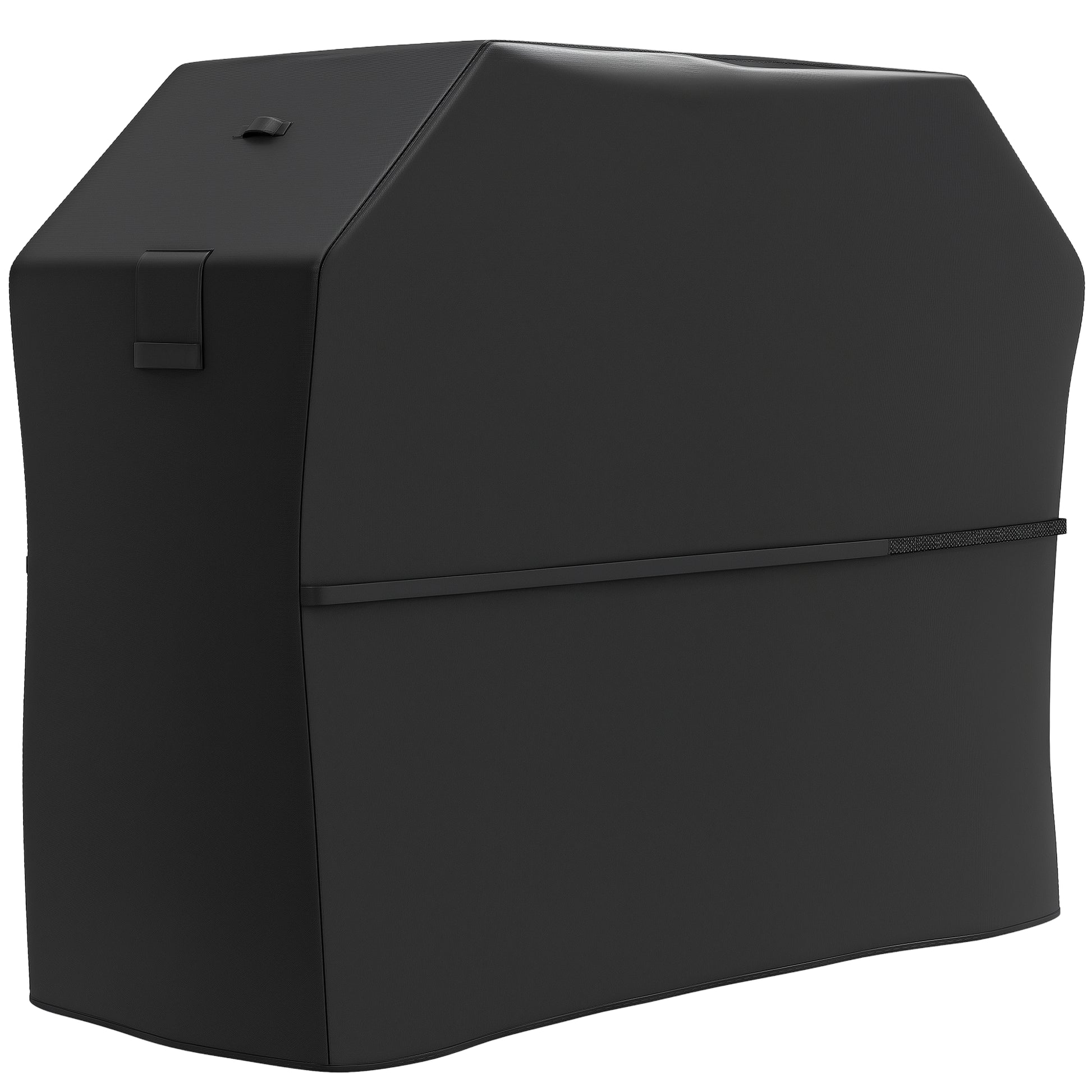 Grill Cover BBQ Cover Weatherproof Gas Grill Cover with Velcro Straps, 600D Oxford, Black, 147 x 61 x 122cm