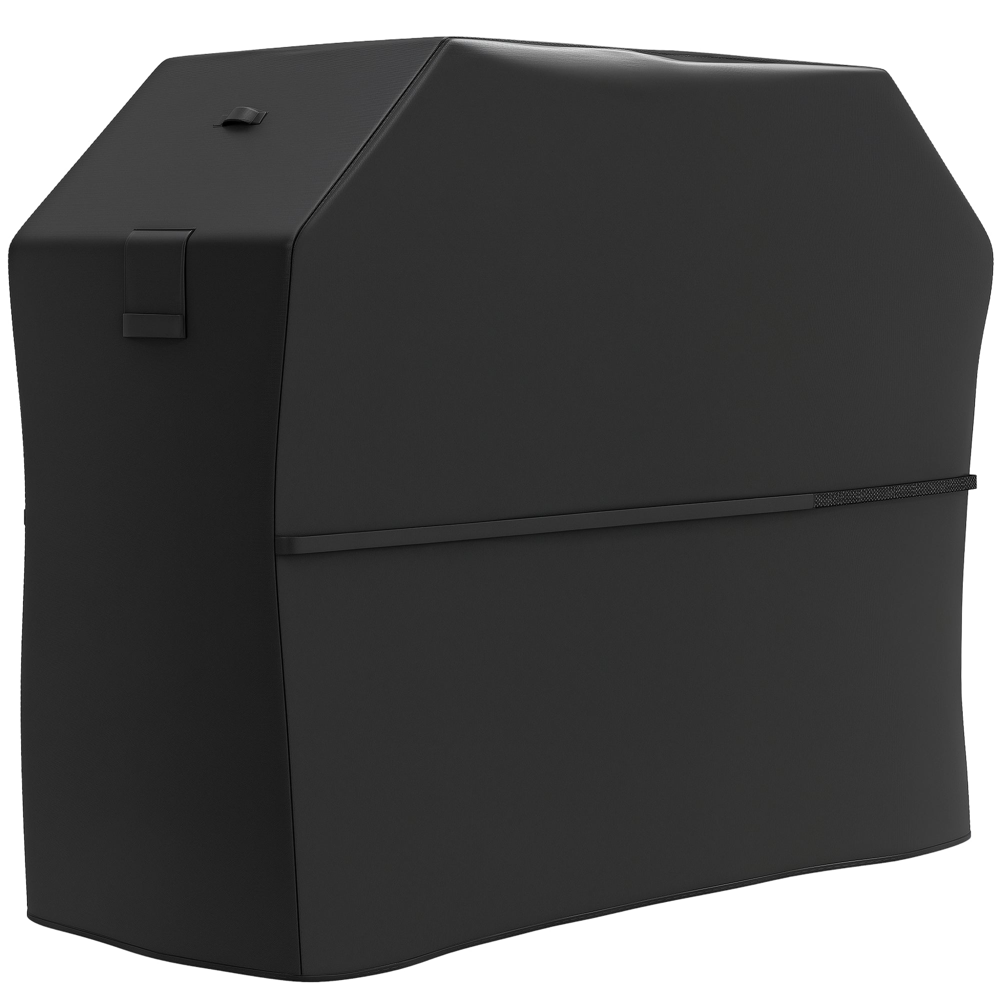 Grill Cover BBQ Cover Weatherproof Gas Grill Cover with Velcro Straps, 600D Oxford, Black, 147 x 61 x 122cm