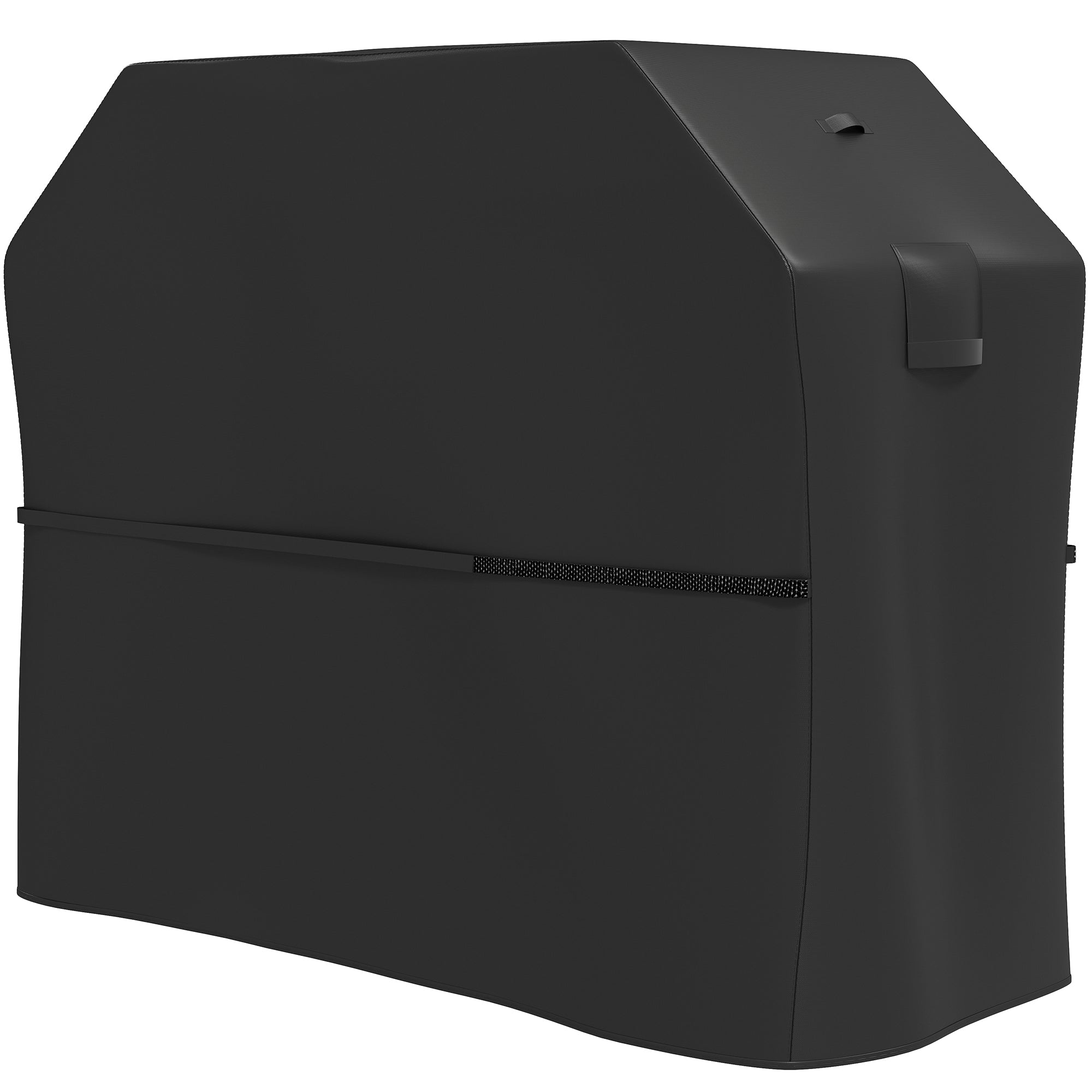 Grill Cover BBQ Cover Weatherproof Gas Grill Cover with Velcro Straps, 600D Oxford, Black, 147 x 61 x 122cm