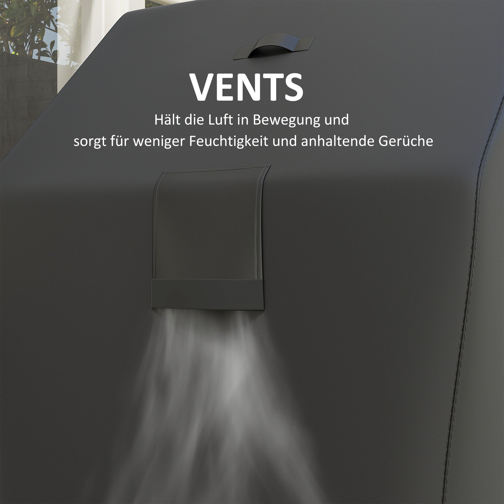 Grill Cover BBQ Cover Weatherproof Gas Grill Cover with Velcro Straps, 600D Oxford, Black, 147 x 61 x 122cm
