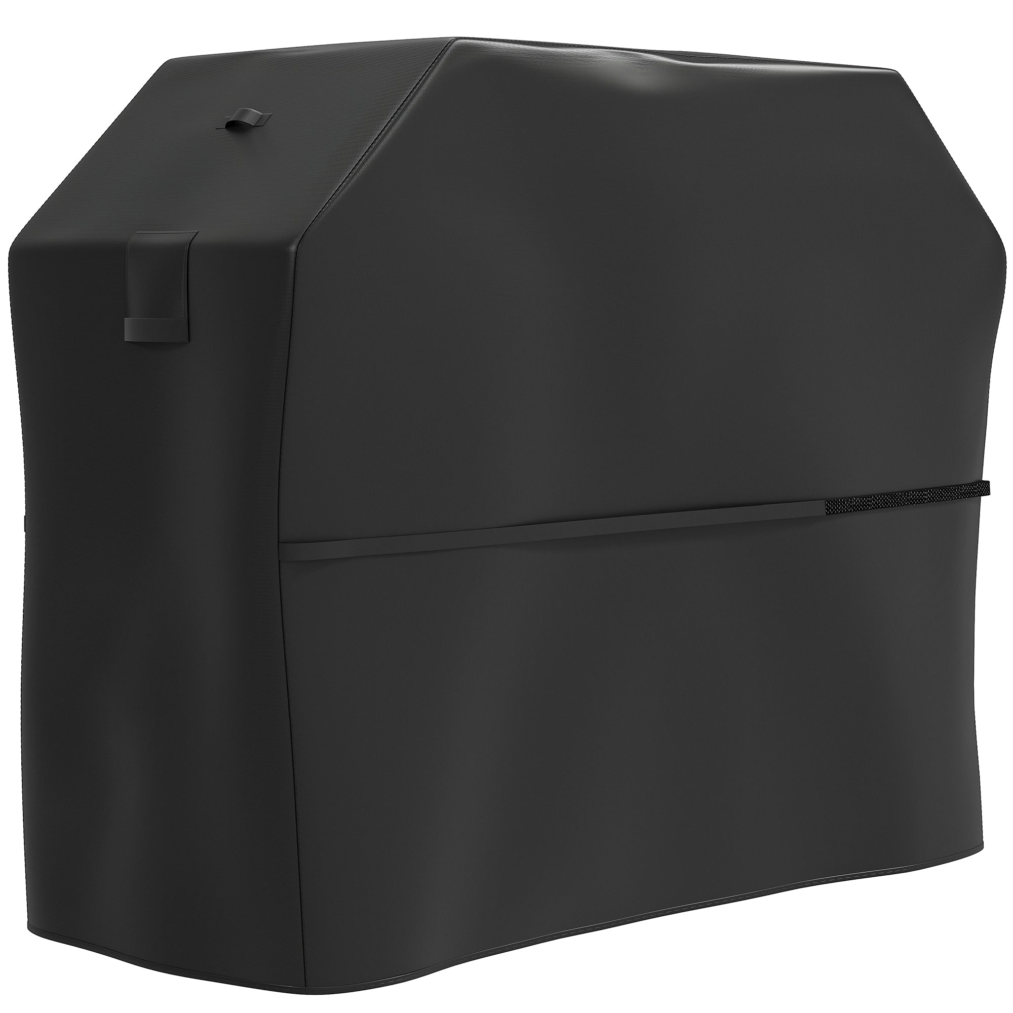 Grill Cover BBQ Cover Weatherproof Gas Grill Cover with Velcro Straps, 600D Oxford, Black, 147 x 61 x 122cm