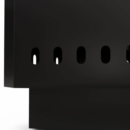 Fire Pit, Square Fire Bowl, Smokeless Fire Basket with Poker, Table Fire for Garden, Camping, Patio, Metal, Black