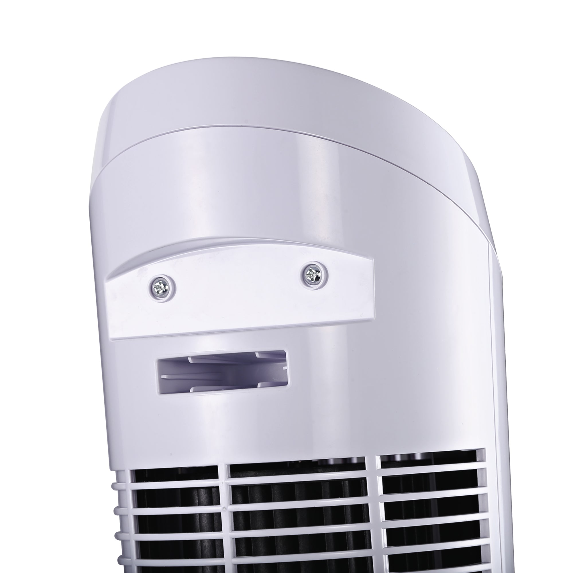 45W Oscillating Tower Fan with 3 Speeds, ABS Plastic Column Fan, 27x27x75 cm, White