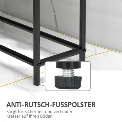 Towel Stand, Freestanding Towel Holder with 2 Towel Bars, Bath Towel Rack for Bathroom, Metal, 66 x 20 x 110 cm, Black